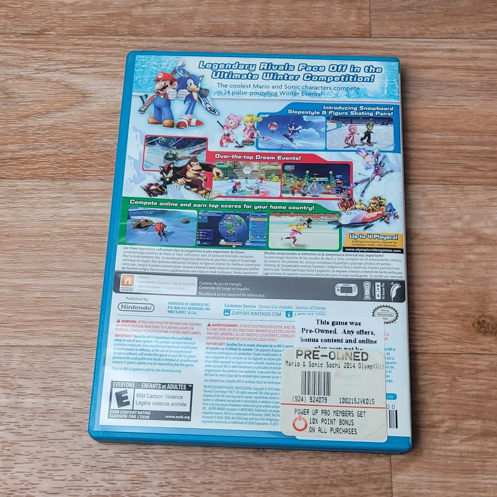 Nintendo Mario & Sonic Winter Games - Blue Case with Colorful Cover